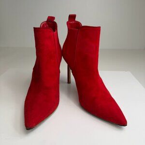 Manolo Blahnik Bootie Women 6.5 Leather Suede Italy Ankle Work Party Core Go